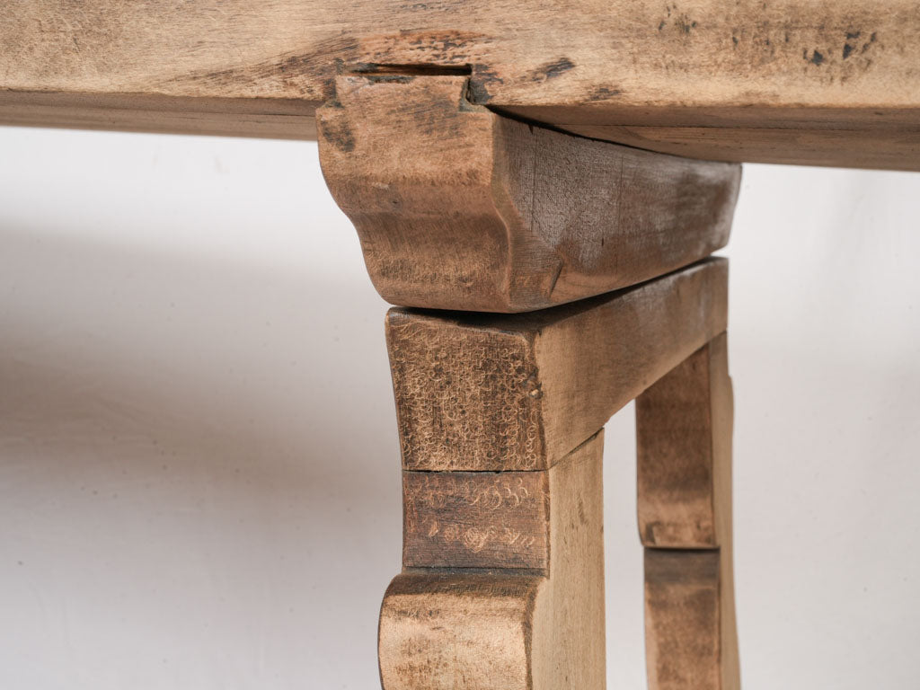 20th Century French Oak Spanish-Style Trestle Table - 70½"