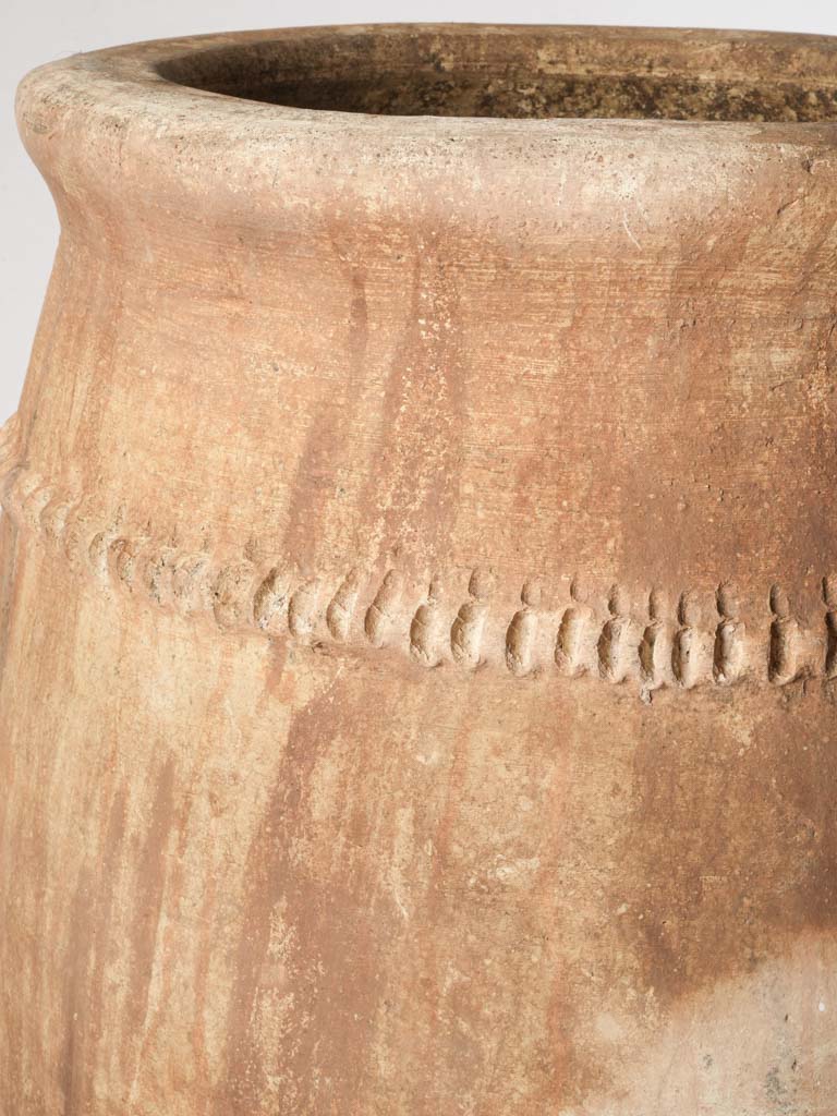 Large Moroccan Terracotta Storage Jar on Iron Stand - 48½"