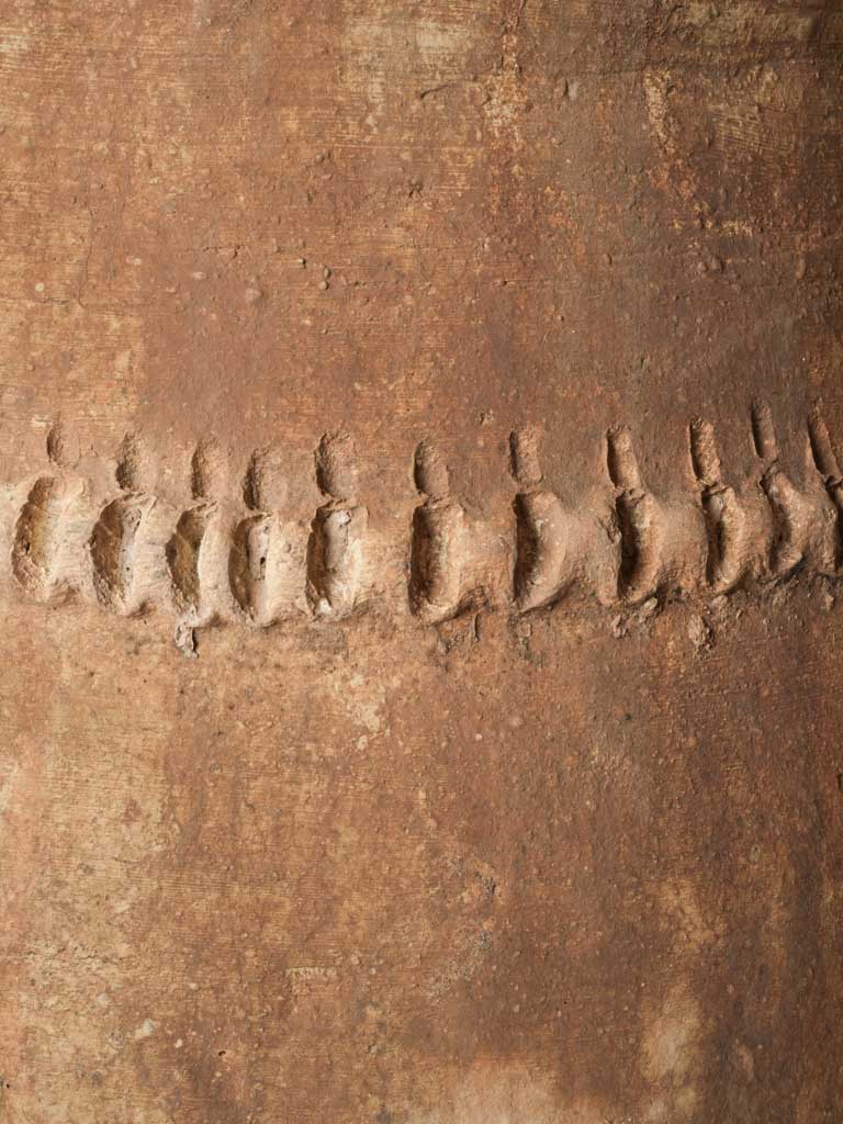 Large Moroccan Terracotta Storage Jar on Iron Stand - 48½"