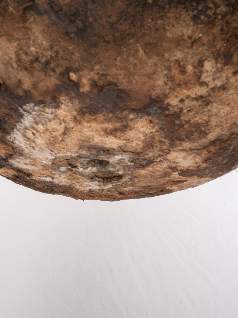 Large Moroccan Terracotta Storage Jar on Iron Stand - 48½"