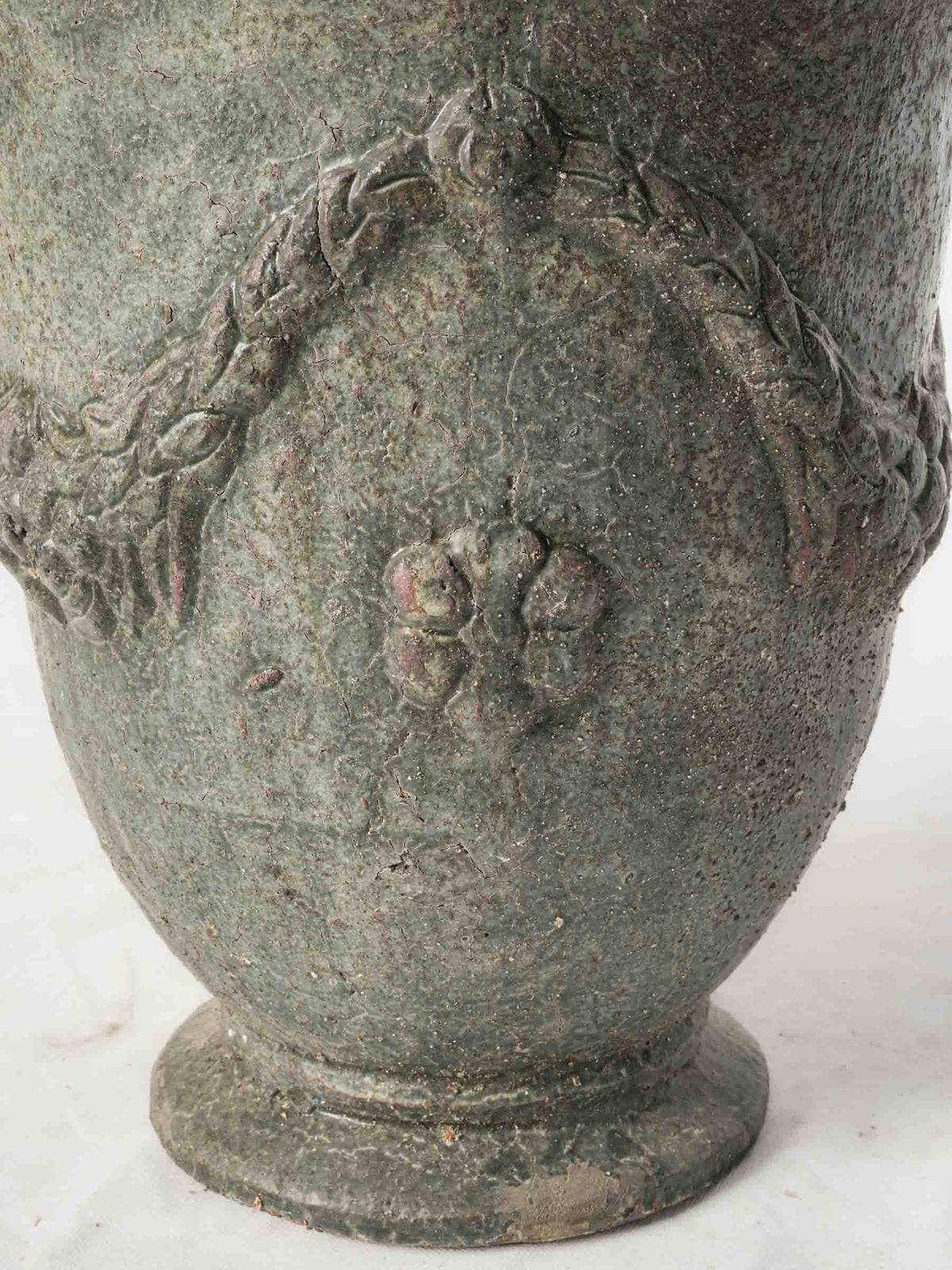 Vintage Terracotta Garden Urn in the Anduze Style w/ Mottled Glaze - 15" x 13½"