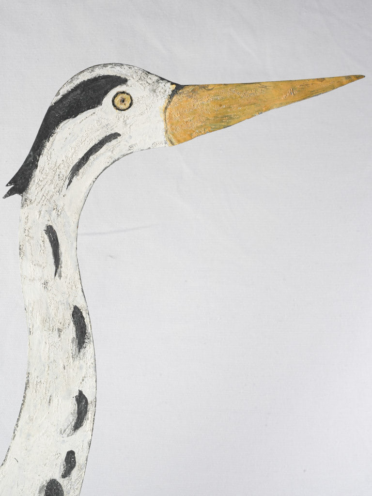 Rustic refined garden art heron  