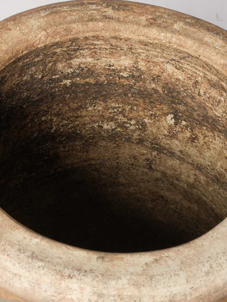Large Moroccan Terracotta Storage Jar on Iron Stand - 48½"
