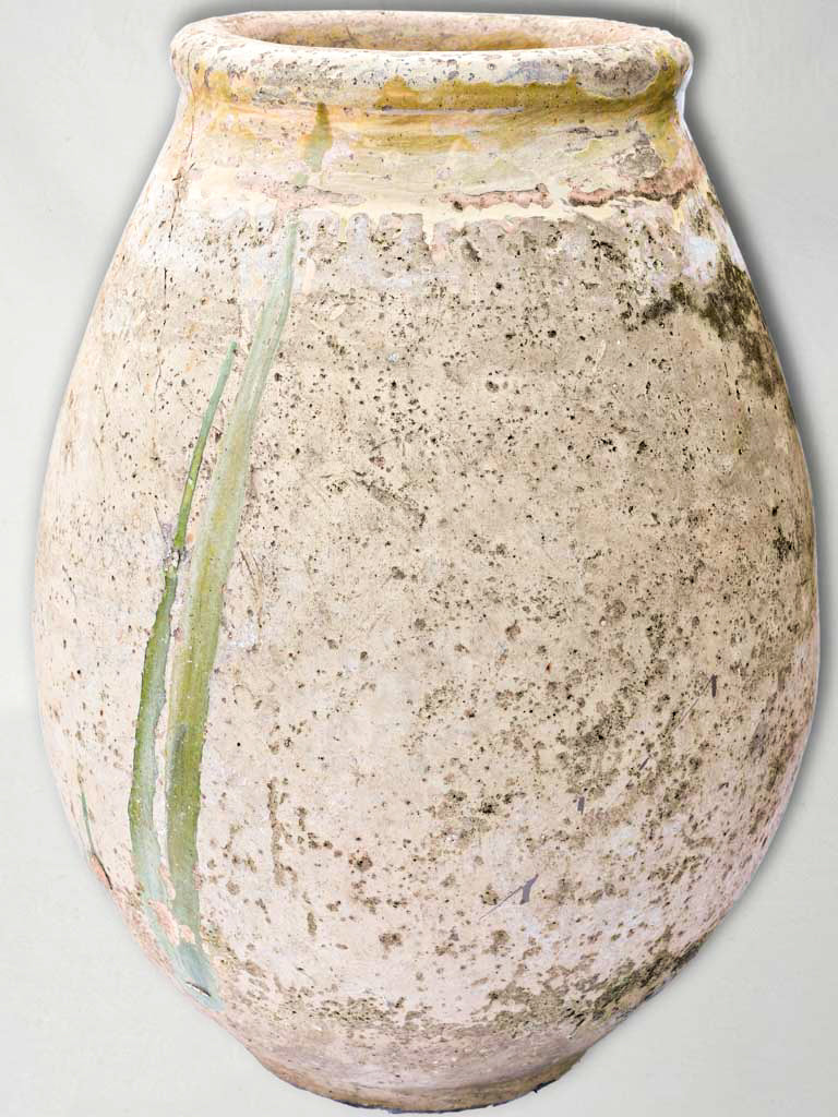Large 19th-Century Biot Jar w/ Green Glaze Drips - 35½"