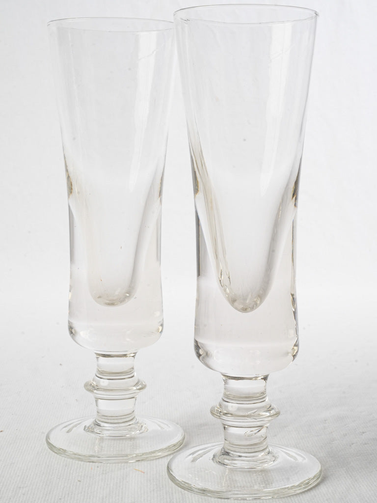 Authentic clear glass barware pair  