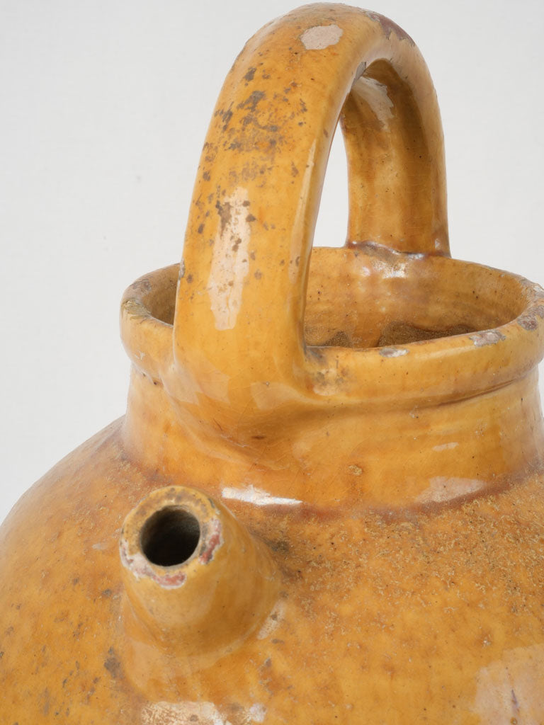 Antique French cruche w/ bright yellow demi glaze – Chez Pluie