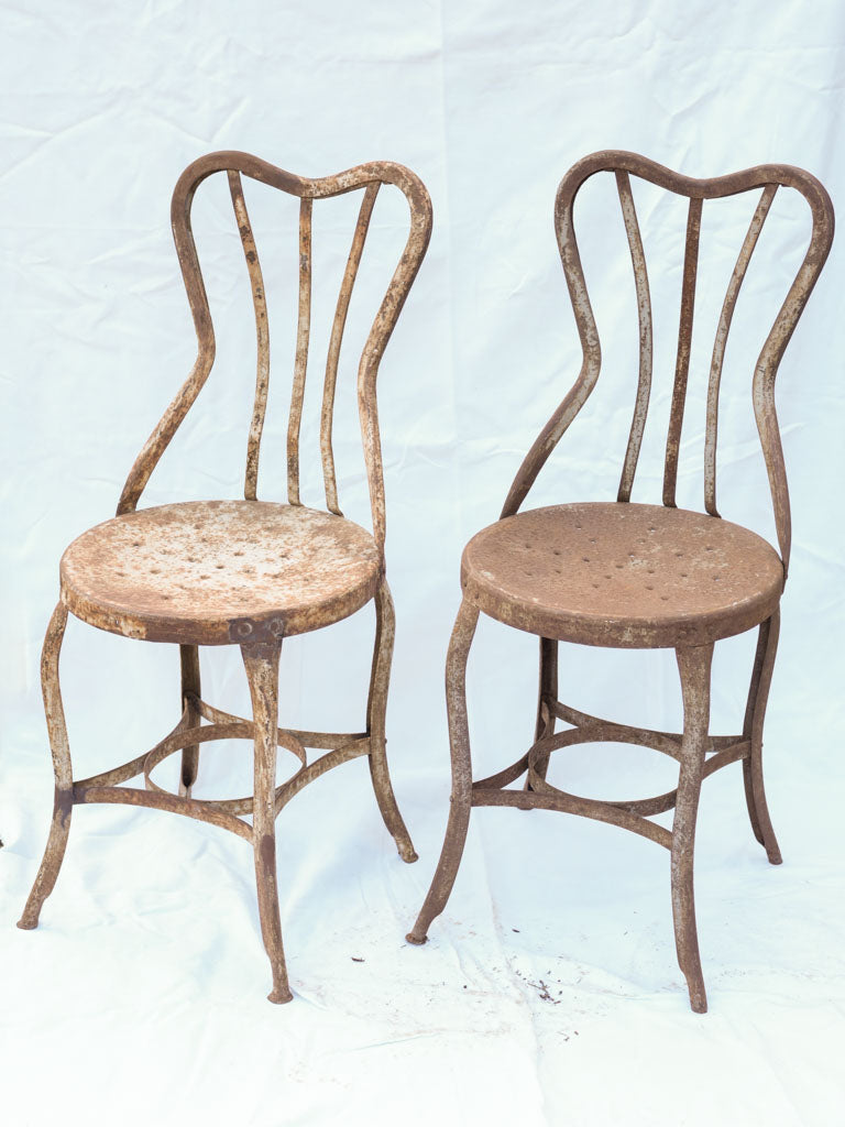Elegant Uhl-style steel chairs  