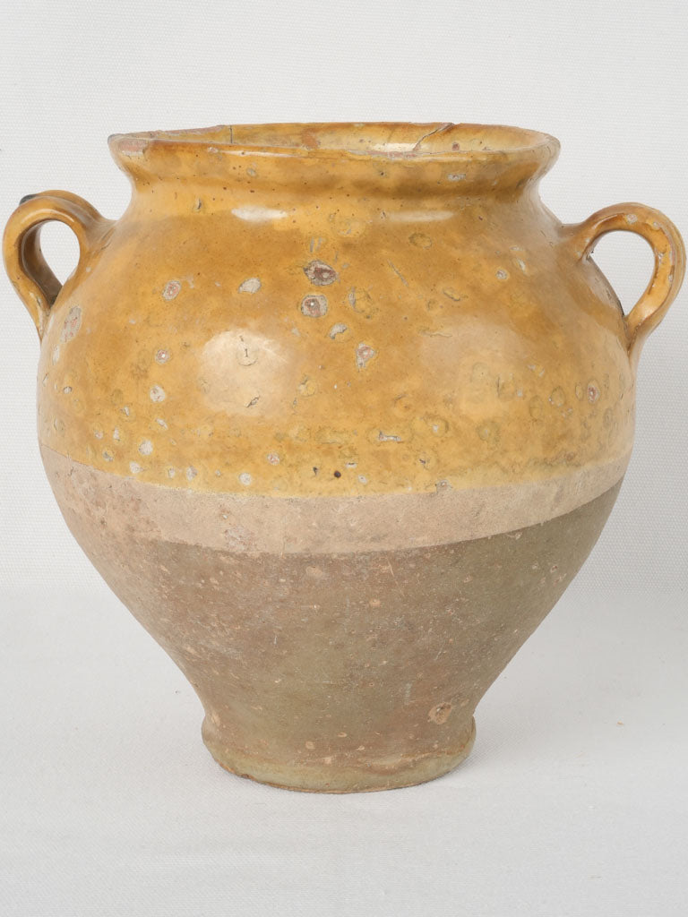Antique Yellow Terracotta Confit Pot