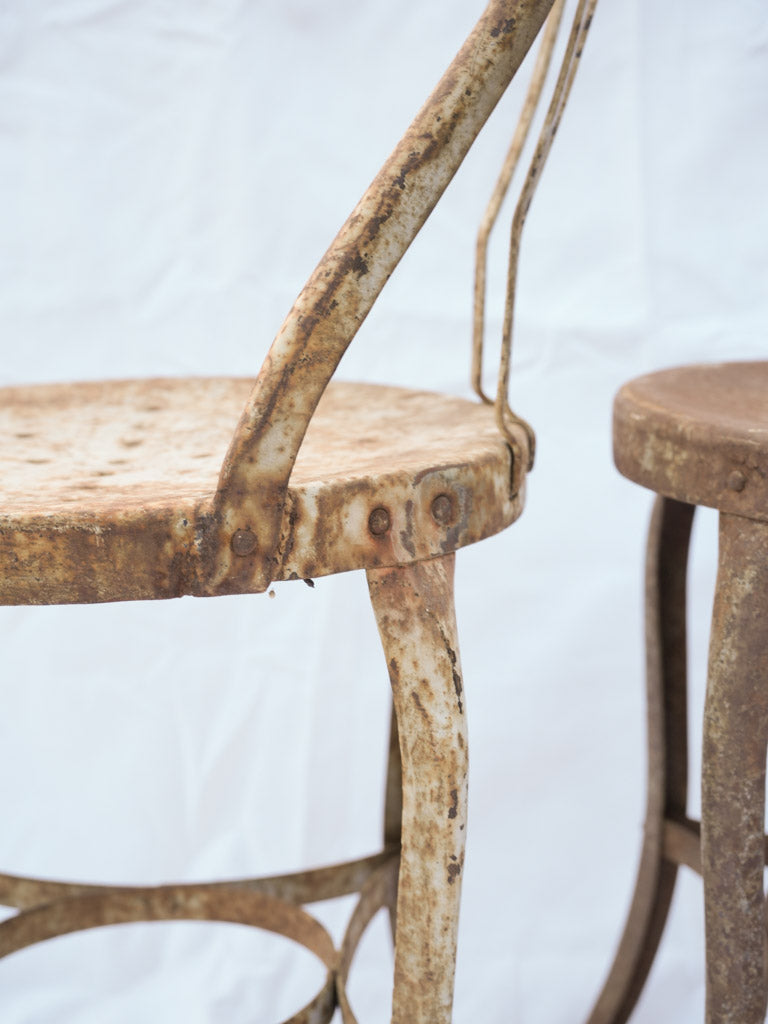 Artisan-crafted riveted chairs  