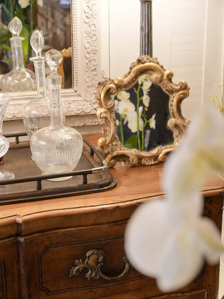 Petite Late 18th Century Italian Rocaille Giltwood Mirror - 12¼" x 10¾"