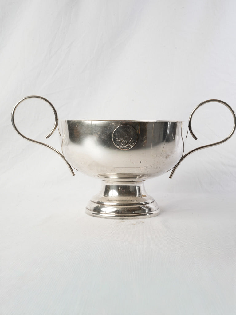 Generous Silver-Plated Two-Handled Champagne Cooler - 20"