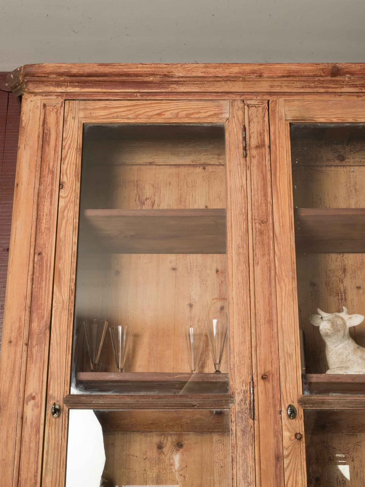 Early 20th-Century Display Cabinet w/ Tall Glazed Upper Section - 102¾" x 82"