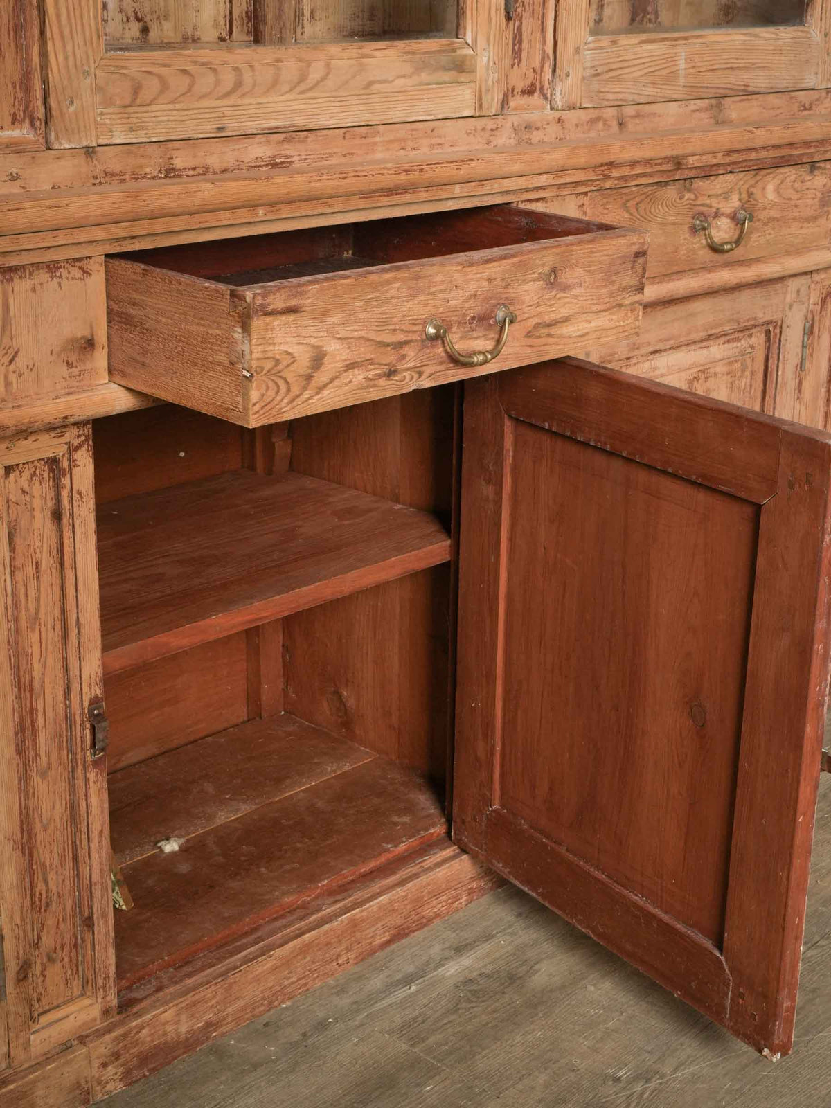 Early 20th-Century Display Cabinet w/ Tall Glazed Upper Section - 102¾" x 82"
