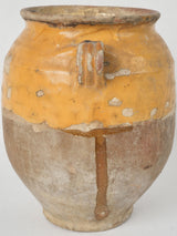 Provencal yellow terracotta glazed pot