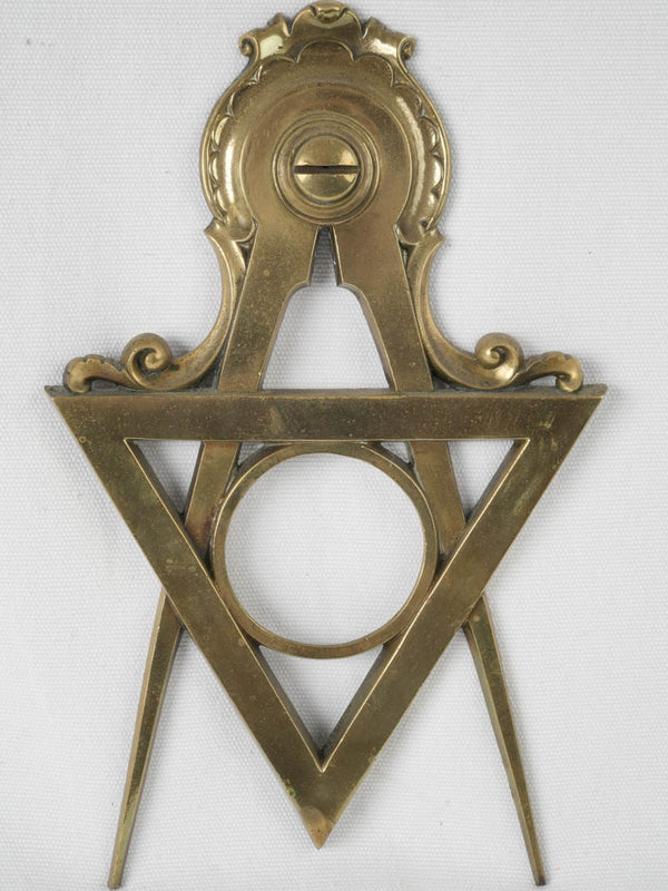 19th Century Masonic Brass Plaque