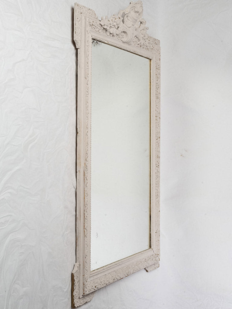 Romantic white painted mirror  