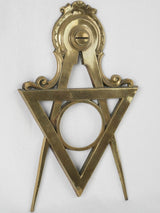 Antique French Masonic Brass Sign