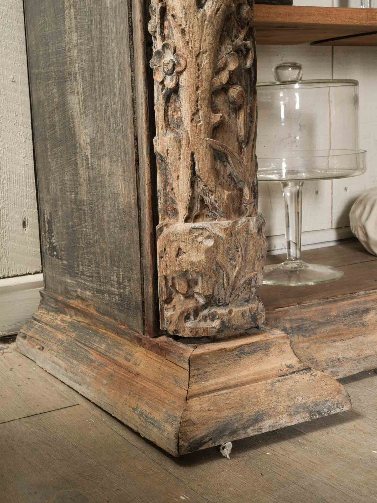 Carved Wooden Console Assembled from Antique Elements - 56¾"