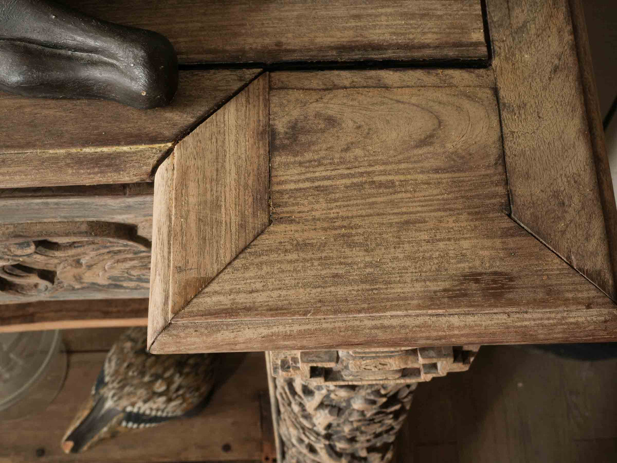 Carved Wooden Console Assembled from Antique Elements - 56¾"