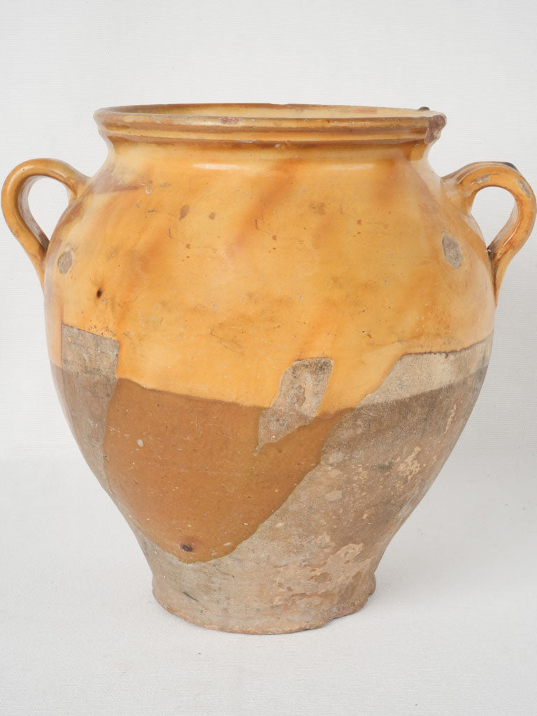 Antique French terracotta confit pot