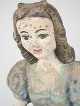 Weathered garden statue of Snow White - blue dress 22¾"