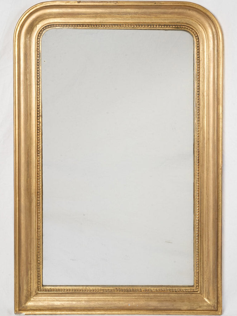 Late 19th Century French Louis Philippe Mantel Mirror Bronzine Over Gilt - 43¼" x 28"