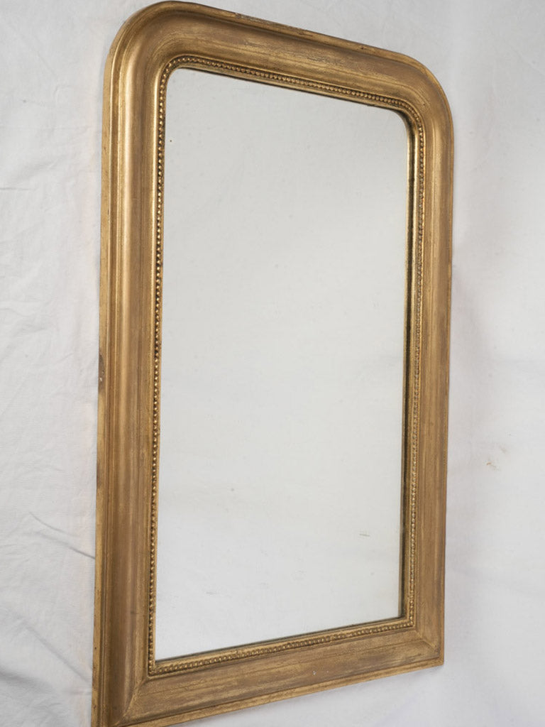 Late 19th Century French Louis Philippe Mantel Mirror Bronzine Over Gilt - 43¼" x 28"