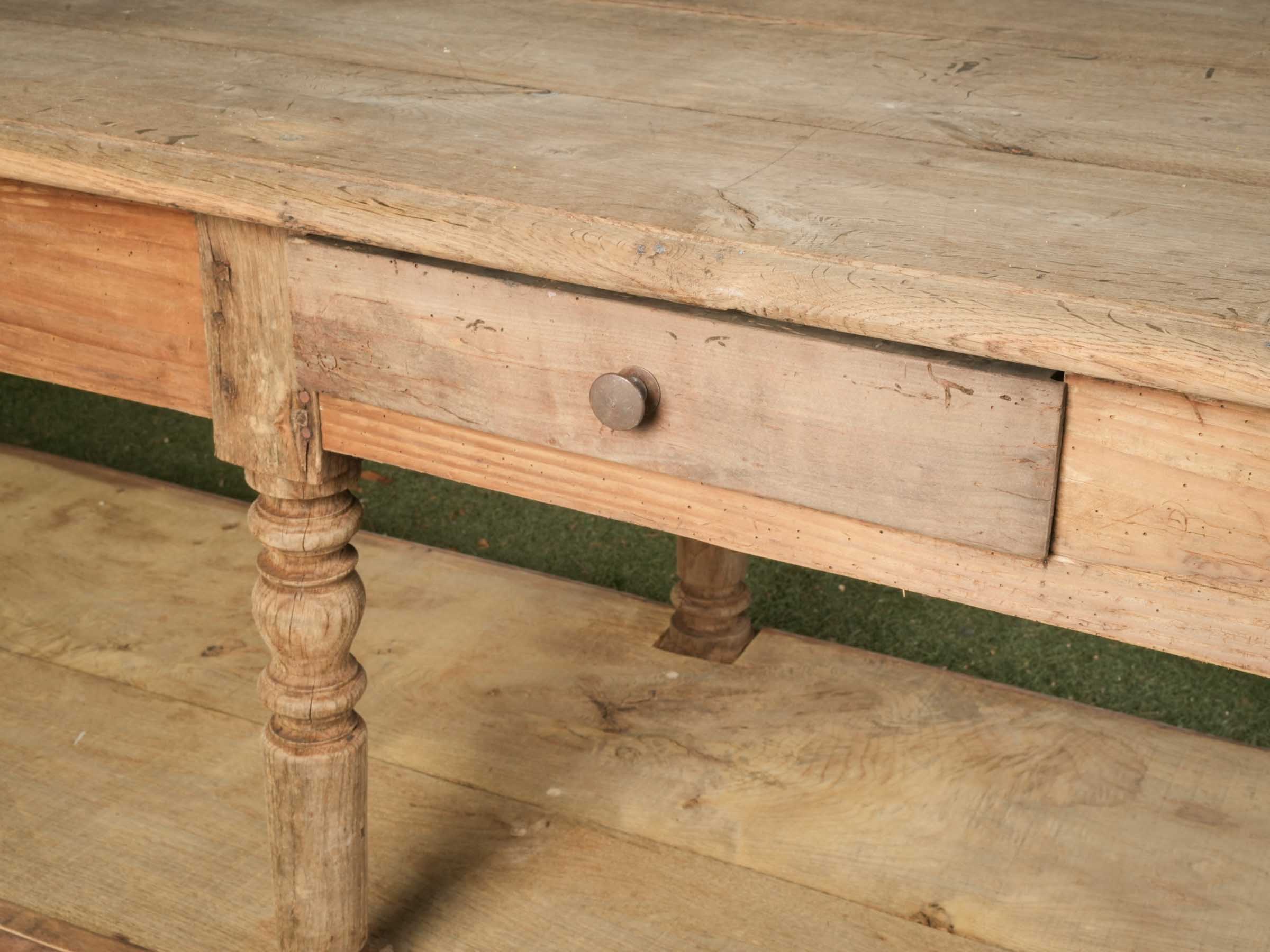 Antique French Oak Draper's Table, c. 1900 - 97¾