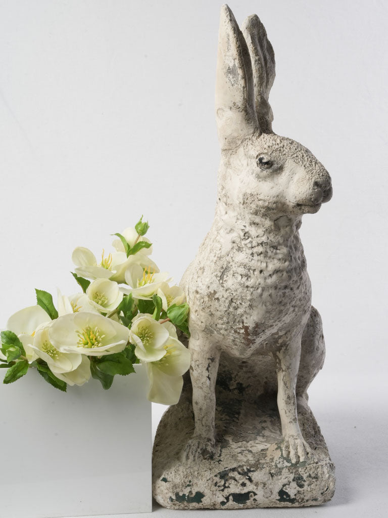 Vintage plaster hare sculpture  