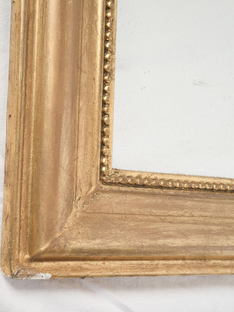Late 19th Century French Louis Philippe Mantel Mirror Bronzine Over Gilt - 43¼" x 28"