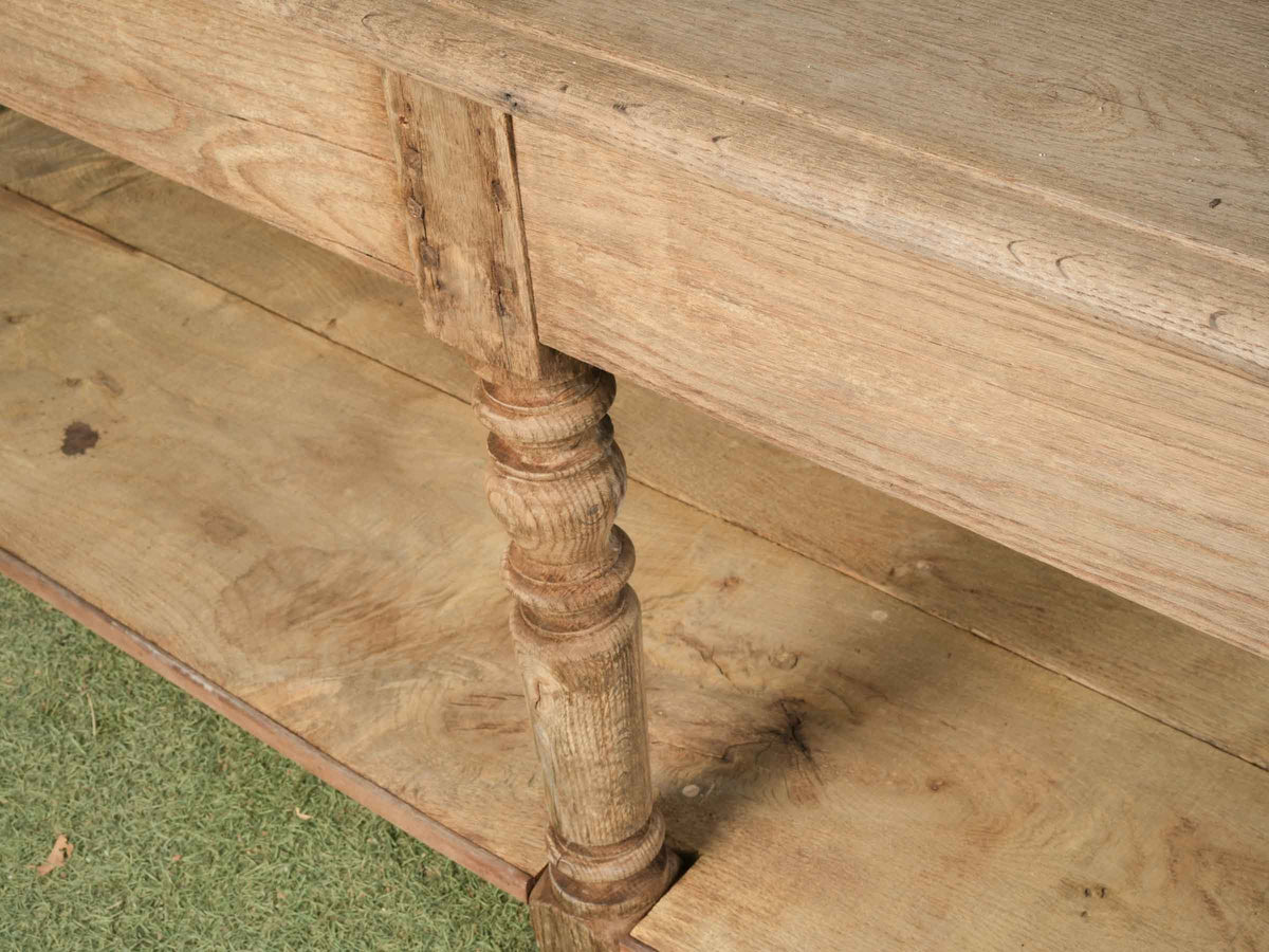 Antique French Oak Draper’s Table, c. 1900 - 97¾"