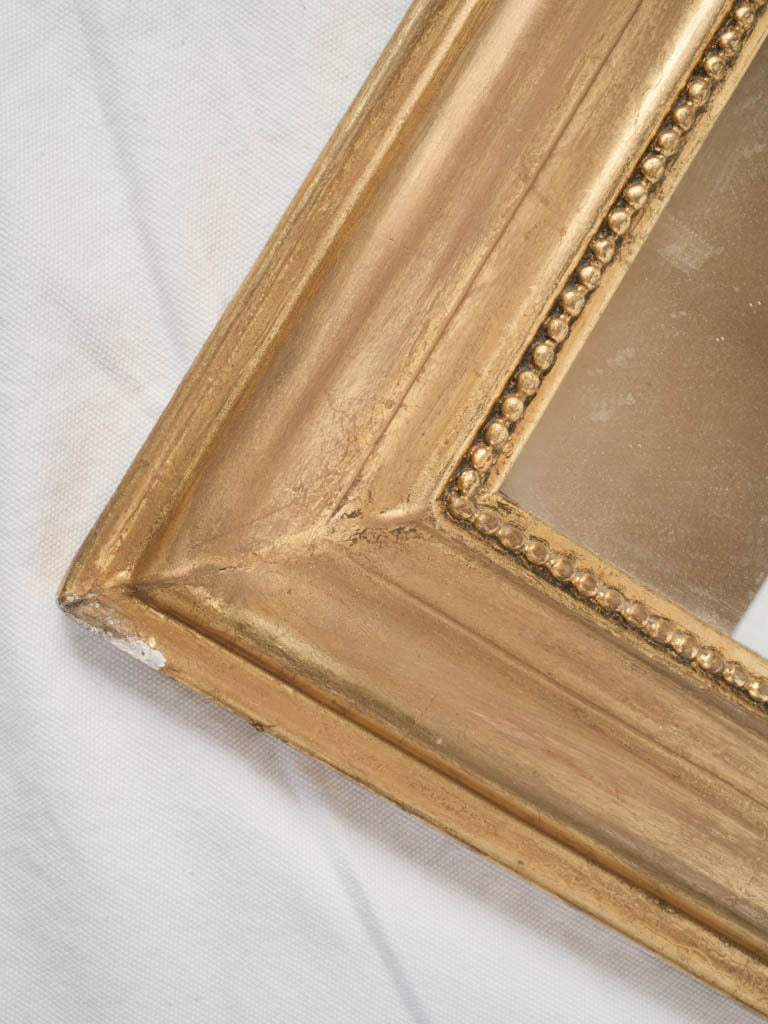Late 19th Century French Louis Philippe Mantel Mirror Bronzine Over Gilt - 43¼" x 28"