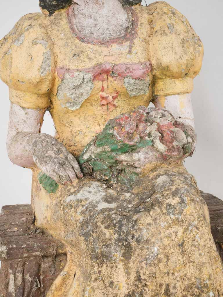 Antique garden statue of Snow White - yellow dress 24"