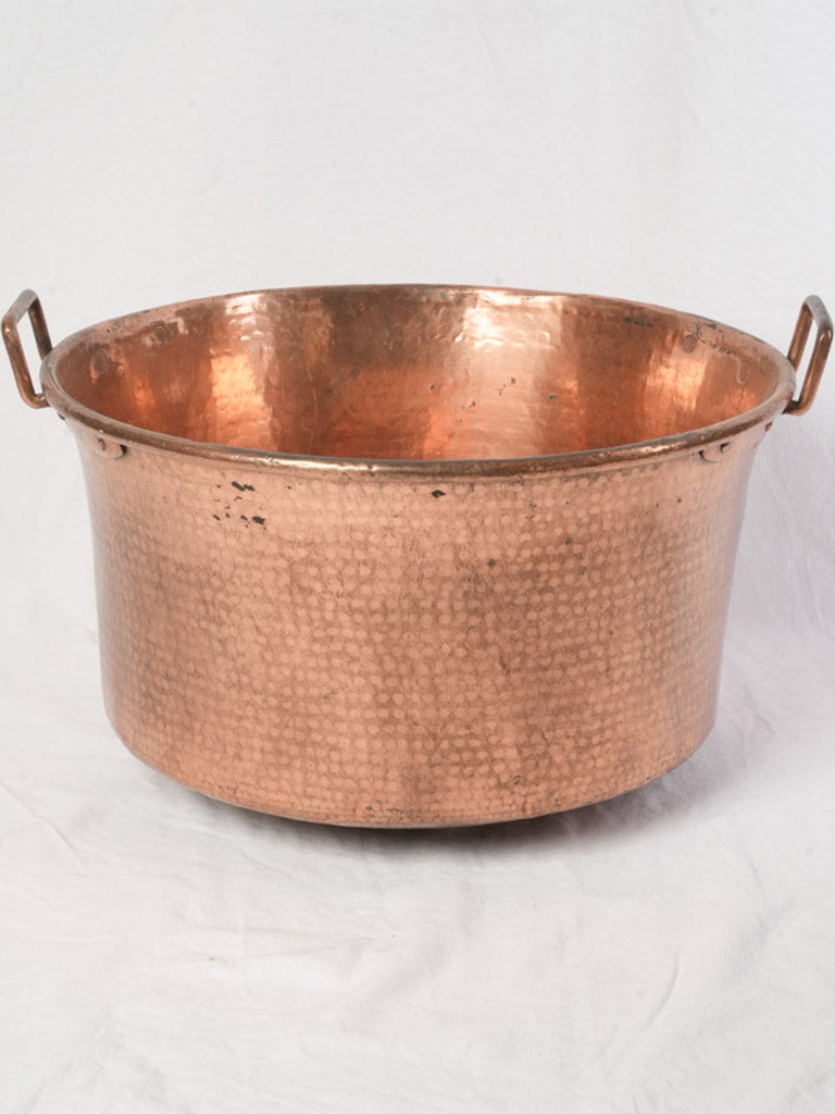 Early 20th-century copper hammered basin  