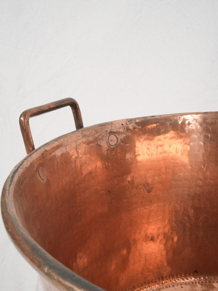 Rustic antique hammered copper decor  