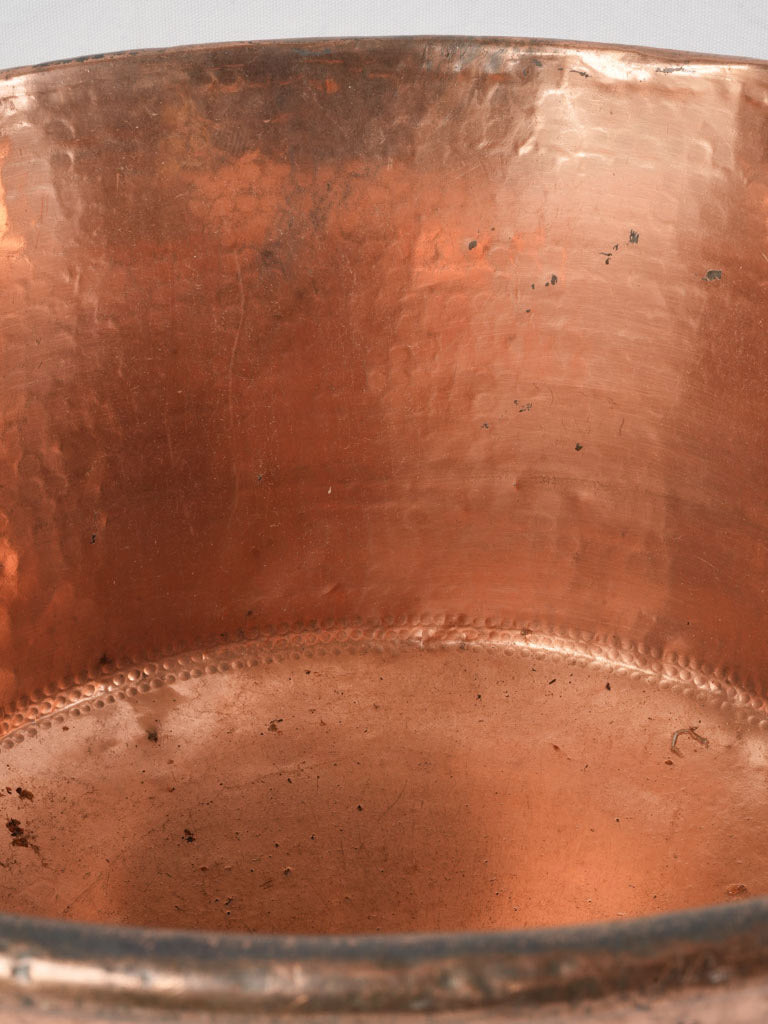 Textured vintage copper decorative basin  
