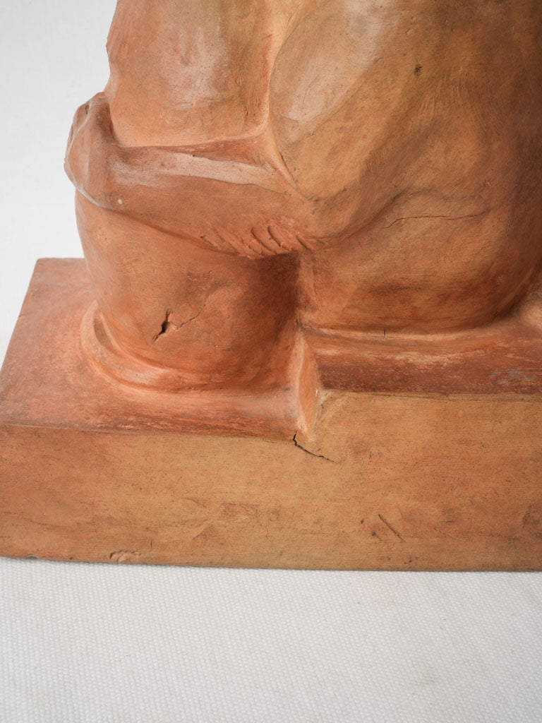 Historical French-crafted terracotta piece