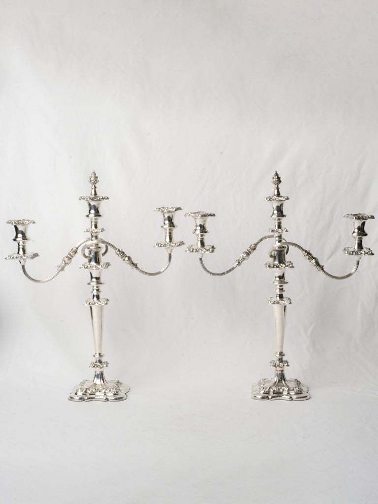 Antique intricate Rococo Revival candelabra
