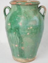 Rare antique French green olive jar