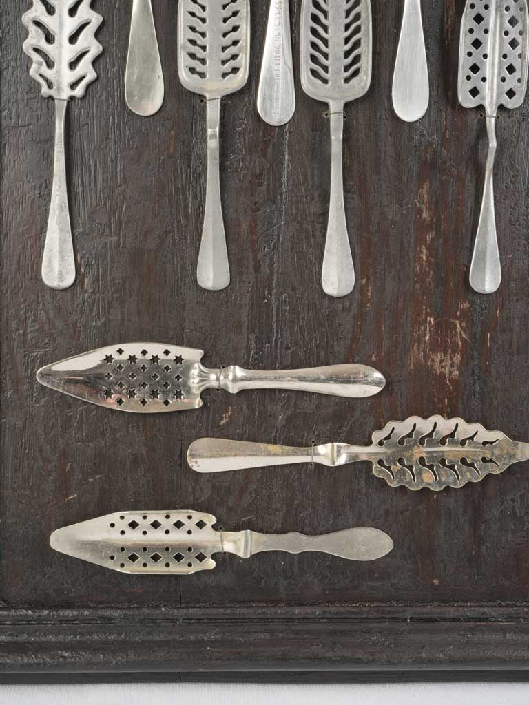 Decorative pewter spoon display frame  