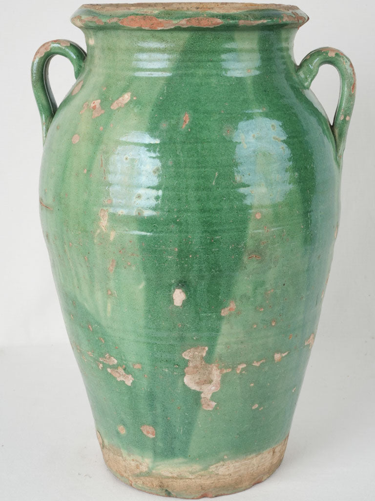 Well-maintained vintage green glaze pot