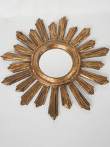 Vintage gilded French sunburst mirror