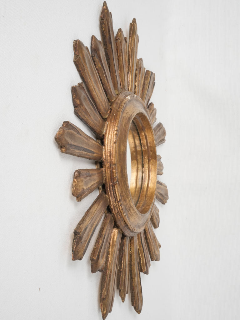 Petite gilt French hallway mirror