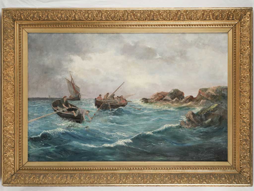 Seafaring, framed maritime scene