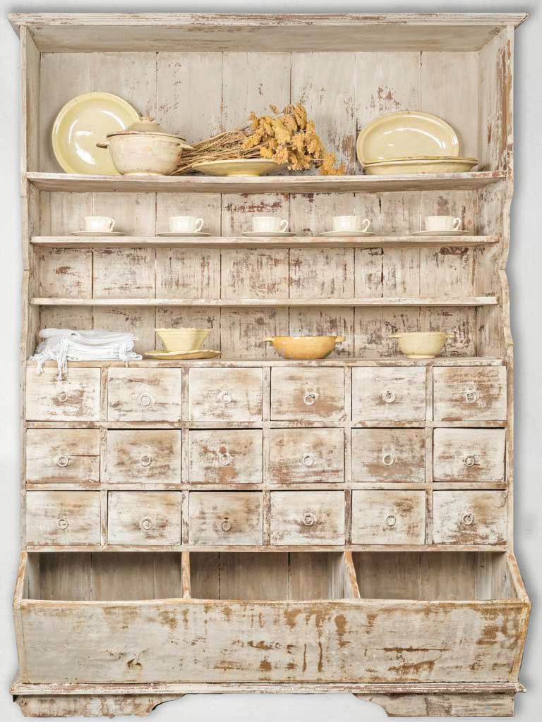 Early 20th-Century Boulanger's Cabinet w/ Patinated Finish - 76"