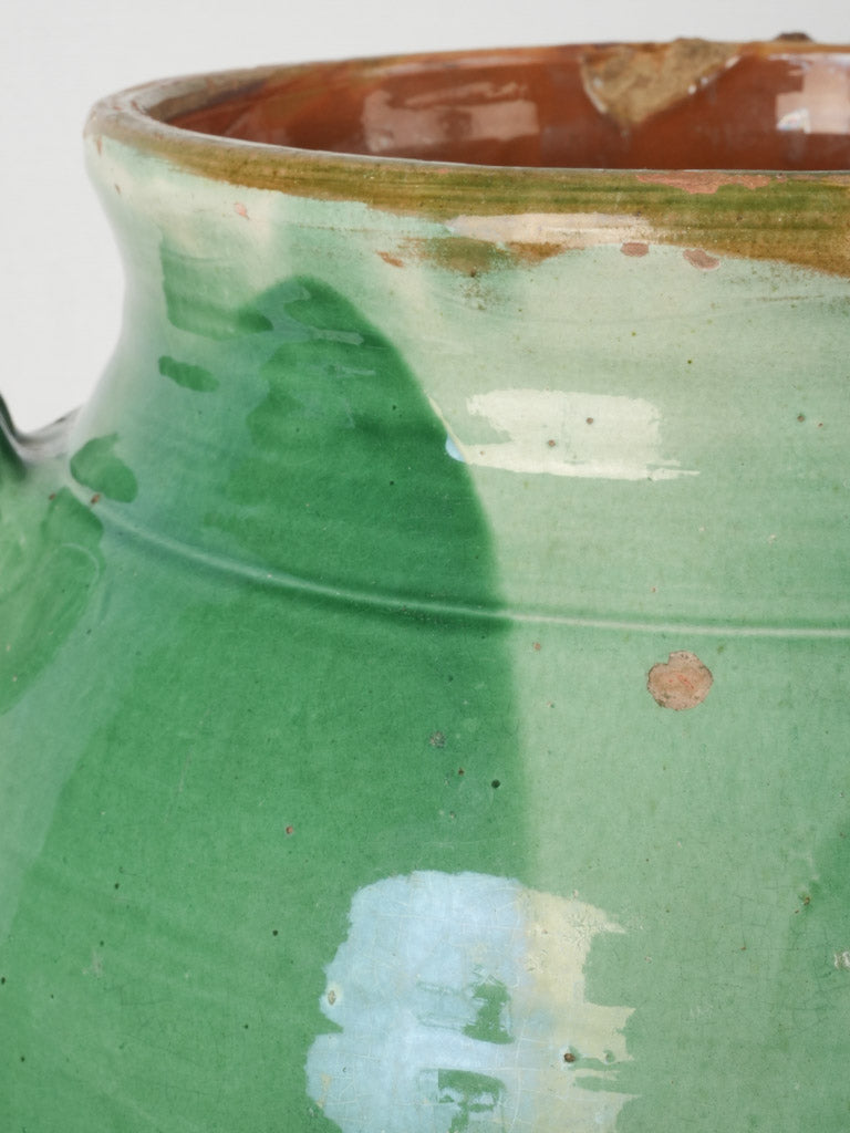 Sublime 19th-century glazed Tournac pot