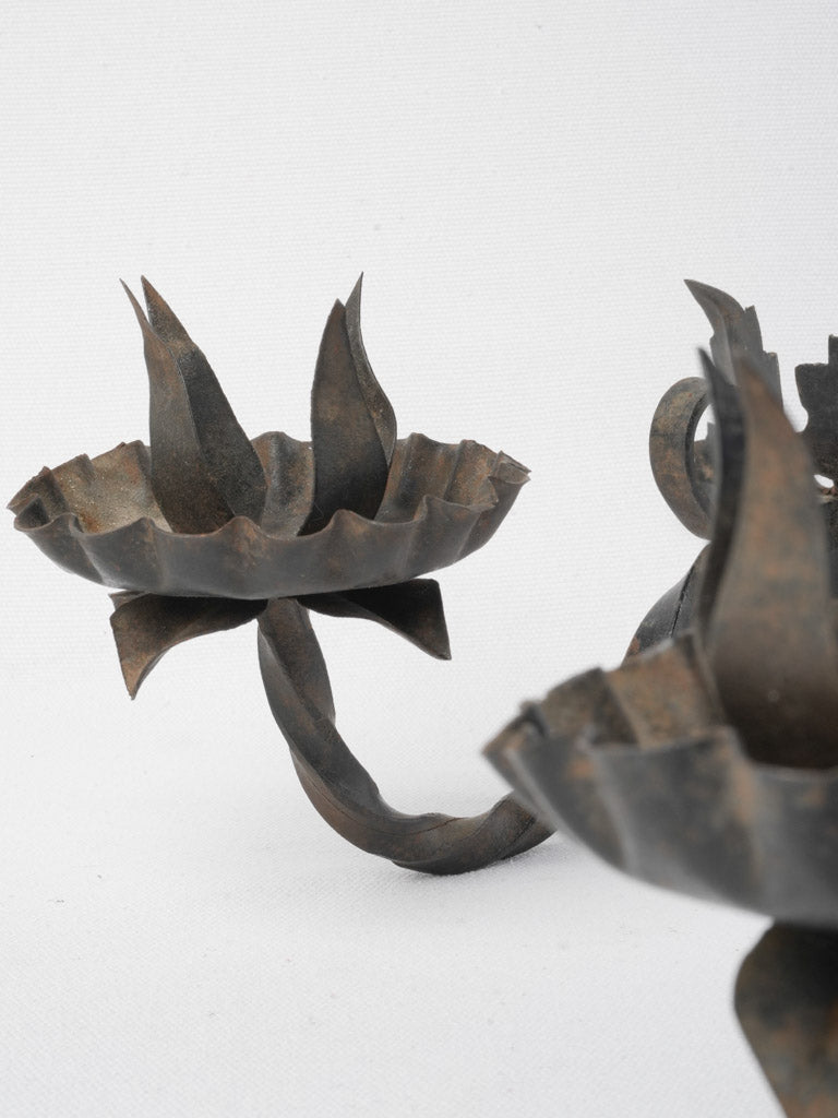 Sculptural mid-century wall lights  