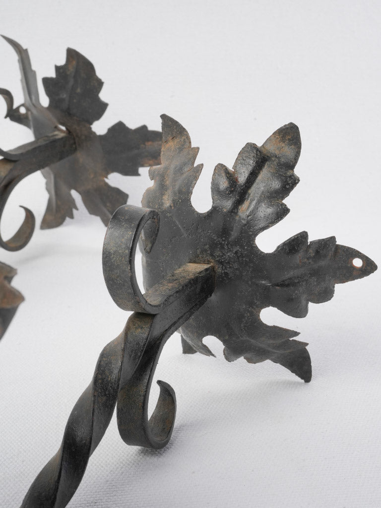 Rustic black-patinated wall lights  