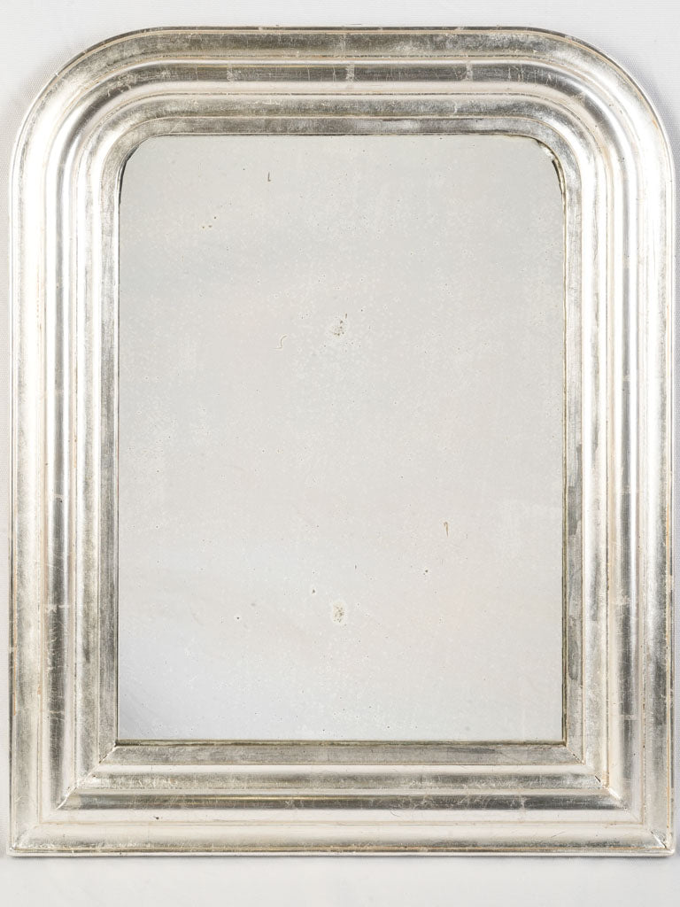 Mid-19th Century Small Louis-Philippe Mirror in Silver Leaf - 24¾" x 19¾"