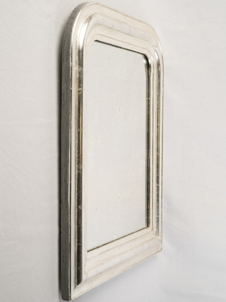Mid-19th Century Small Louis-Philippe Mirror in Silver Leaf - 24¾" x 19¾"